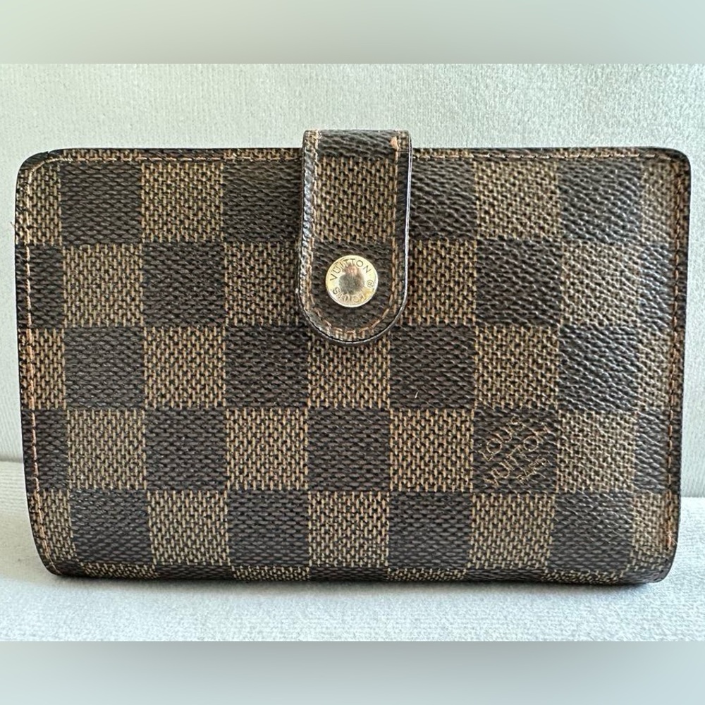 Louis Vuitton Damier Porte Monnaie Billets VIENNOIS Brown Bifold Wallet 😍